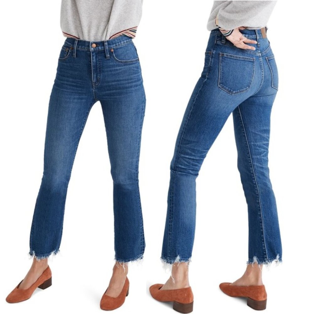 NWT Madewell Cali Demi Bootcut Crop Jeans